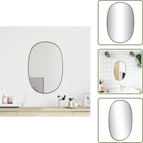 Specchio nero - vidaXL Specchio da Parete Nero 60x40 cm - Specchio moderno