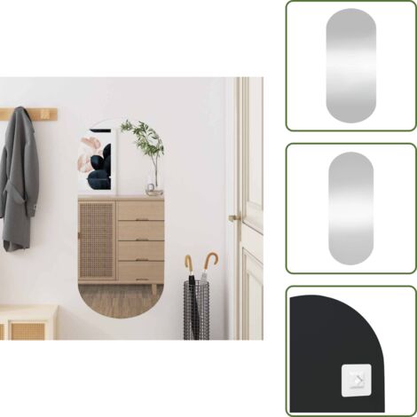 Specchio ovale - vidaXL Specchio da Parete 35x80 cm Vetro Ovale -
