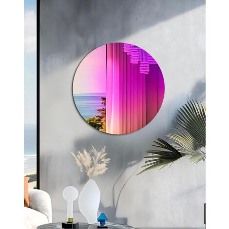 Specchio Parete Decorativo Iridescente Ingresso Rotondo