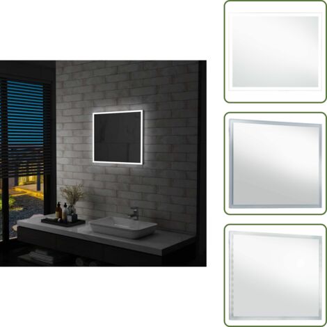 Specchio per bagno - vidaXL Specchio da Parete a LED per Bagno 60x50 cm - Illuminazione per trucco