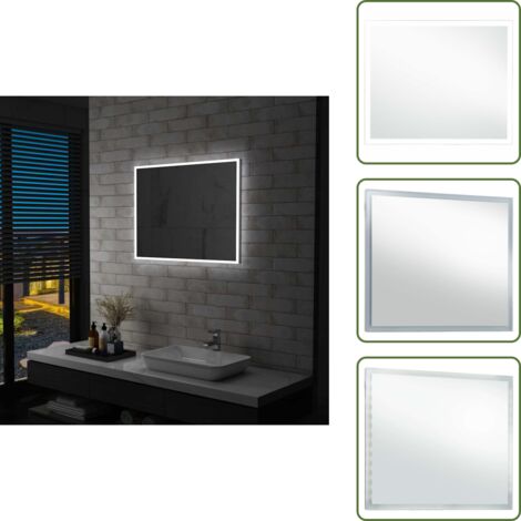 Specchio per bagno - vidaXL Specchio da Parete a LED per Bagno 80x60 cm - Specchio da bagno argento