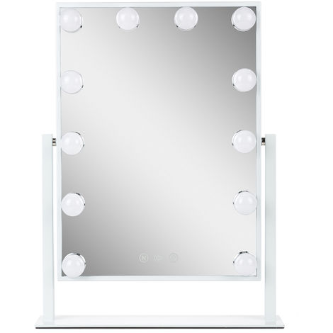 Specchio per il trucco illuminato LED 4200ºK 41x47,5Cm Regolabile bianco30.000H [SUN-ESLED-03-W] (SUN-ESLED-03-W)