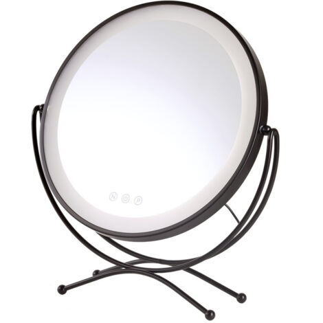 Specchio per il trucco illuminato LED 4200ºK 48x43Cm Nero 40.000H [SUN-KRS-430A-B]