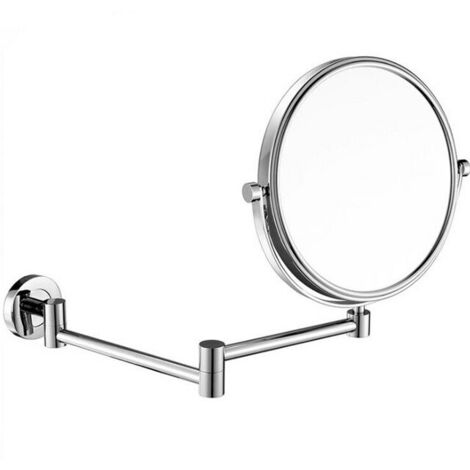 Cosprof specchio da bagno a doppio lato con ingrandimento 10x/1x orientabile allungabile con finitura in cromo specchio da parete da 20,3 cm 