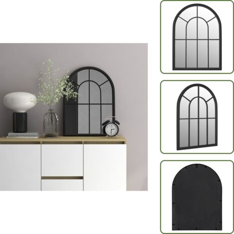 Specchio per interni - vidaXL Specchio Nero 60x45 cm Ferro per Uso Interno - Specchio antico