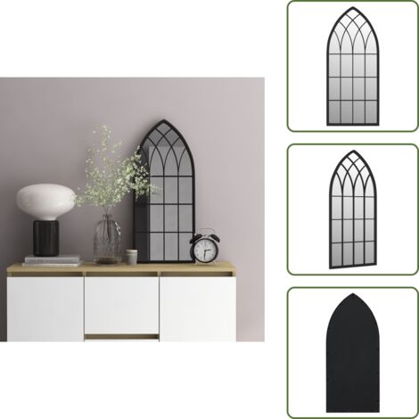 Specchio per interni - vidaXL Specchio Nero 70x30 cm Ferro per Uso Interno - Specchio antico