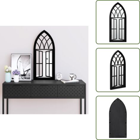 Specchio per interni - vidaXL Specchio Nero 70x30 cm in Ferro per Uso Interno - Specchio antico