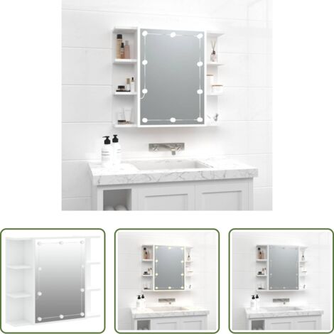 Specchio per trucco -  Mobile a Specchio con LED Bianco 70x16,5x60 cm
