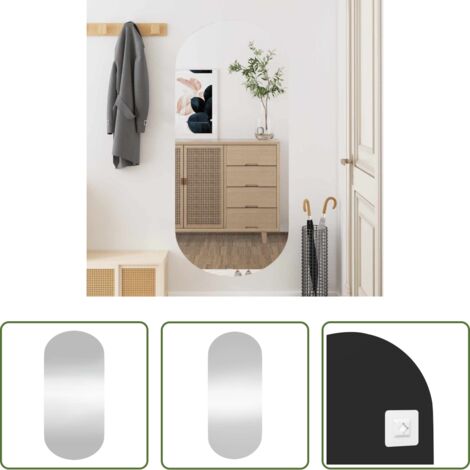 Specchio per trucco -  Specchio da Parete 45x100 cm Vetro Ovale