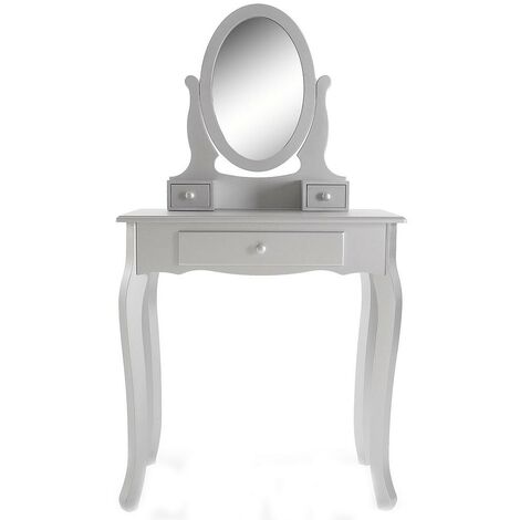 Toilette trucco 105x151h cm con vani a giorno rovere e bianca - Mup