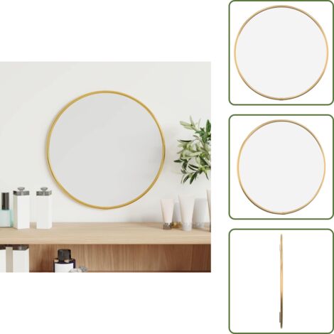 Specchio per trucco - vidaXL Specchio da Parete Dorato Ø 30 cm Rotondo - Specchio per camera da letto