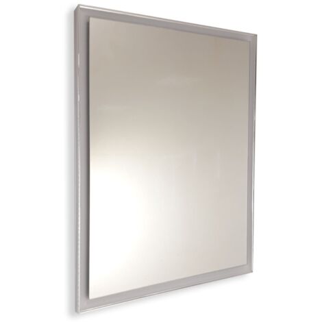 Specchio personalizzato su misura con cornice scavata cromata  fino a 40 cm  fino a 50 cm