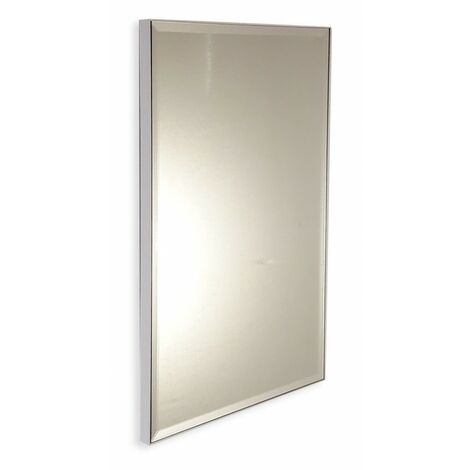 Specchio personalizzato su misura con cornice spessorata bianca