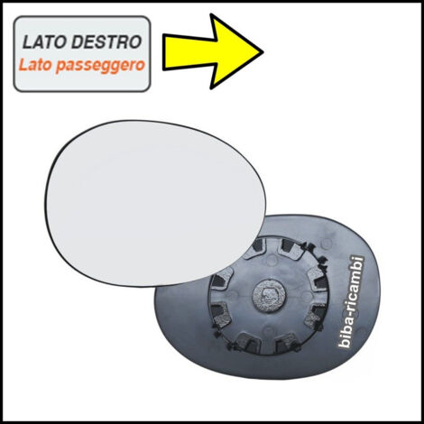 Specchio piastra vetro specchio vetrino specchietto dx toyota aygo dal 2005