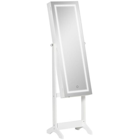 SPECCHIO PORTAGIOIE AUTOPORTANTE CON LUCE LED CON SERRATURA 46X36.5X151CM