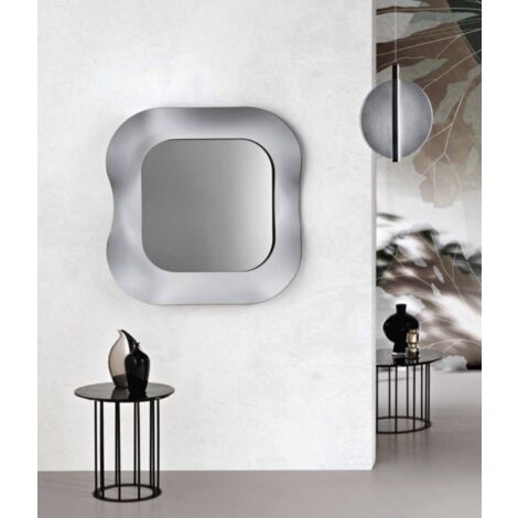 Specchio quadrato DUNE 100x100 cm con cornice in vetro Fume'
