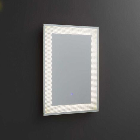 Specchio Rettangolare 50X70 Decorato E Illuminato A Led