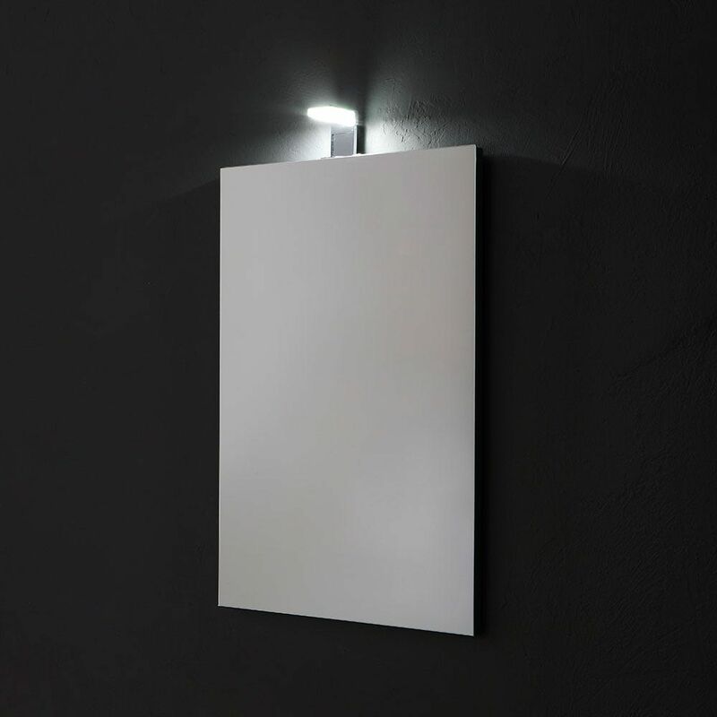 Kiamami Valentina - specchio rettangolare cm 50X70 reversibile completo di lampada led