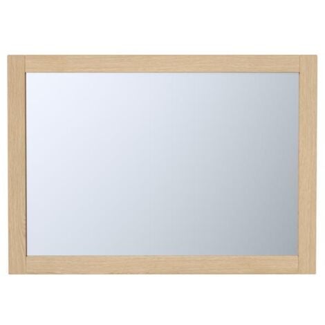 Specchio rettangolare con cornice placcata in rovere l50 x H70 cm - TIMEA