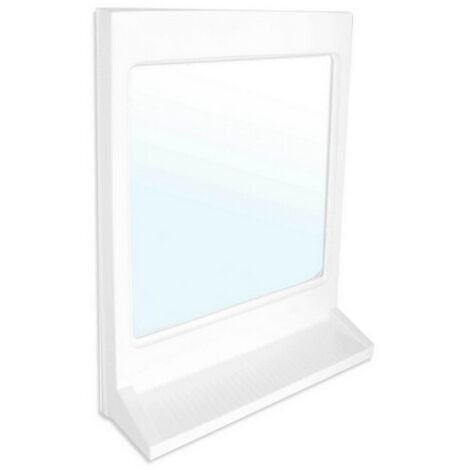Specchio rettangolare con mensola dimensioni cm L. 37 x H. 50 modello athena