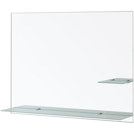 Specchio rettangolare con mensole 80x60 lxh 80x60 cm