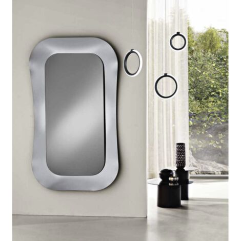 Specchio rettangolare DUNE 98x168 cm con cornice in vetro Fume'