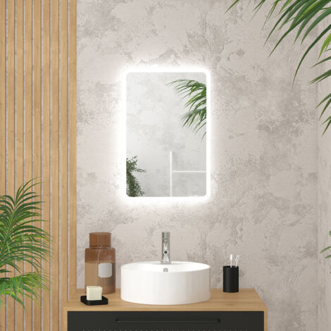 Specchio reversibile con LED - 60x40cm GO LED RECTANGULAR 40