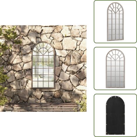 Specchio riflettente - vidaXL Specchio da Giardino Sabbia 90x45 cm in Ferro per Uso Esterno - Specchio per giardino