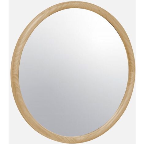 Specchio rotondo in legno di pino, 60cm