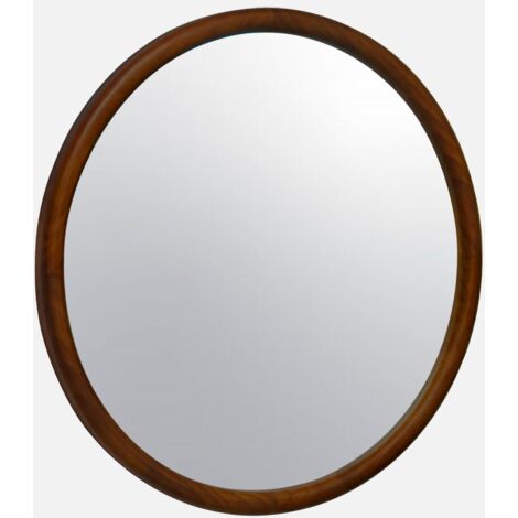 Specchio rotondo in legno di pino, 60cm