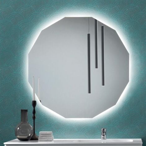 Specchio rotondo moderno retroilluminato a LED GENA 100x100