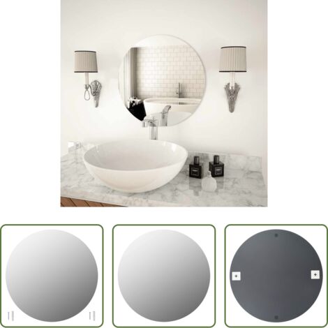 Specchio rotondo -  Specchio da Parete 50 cm in Vetro Circolare