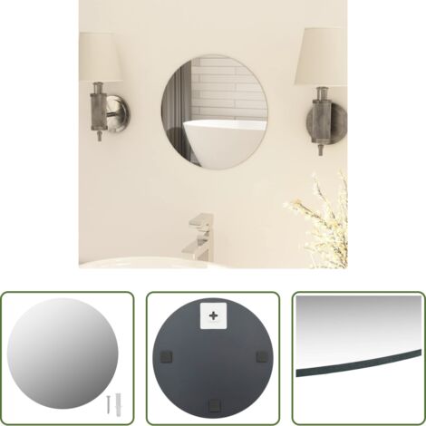 Specchio rotondo -  Specchio Senza Cornice Rotondo 30 cm in Vetro