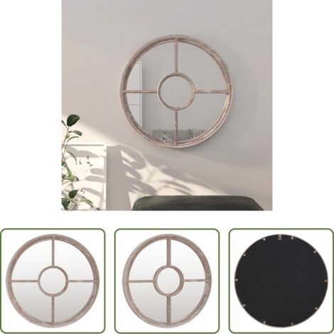 Specchio sabbia -  Specchio Sabbia 60x4 cm Ferro Rotondo per Uso Interno