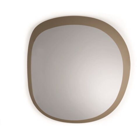 Specchio sagomato 120x123 cm FILL con cornice Bronzo