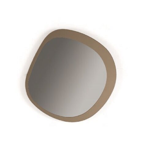 Specchio sagomato 45x46 cm FILL con cornice Bronzo e vetro Fume'