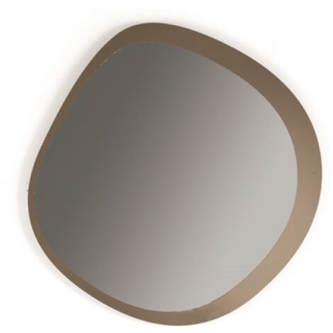 Specchio sagomato 88x90 cm FILL con cornice Bronzo e vetro Fume'