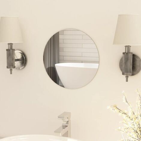 8 pezzi senza cornice specchio vetro appeso kit di fissaggio a molla specchio gancio clip con tasselli e viti, argento