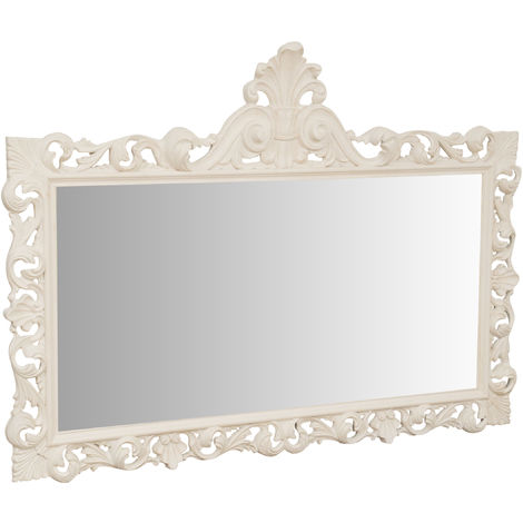 Specchio shabby 150x110x8 cm Made in Italy Specchio vintage da parete specchio grande da parete Specchio da parete orizzontale