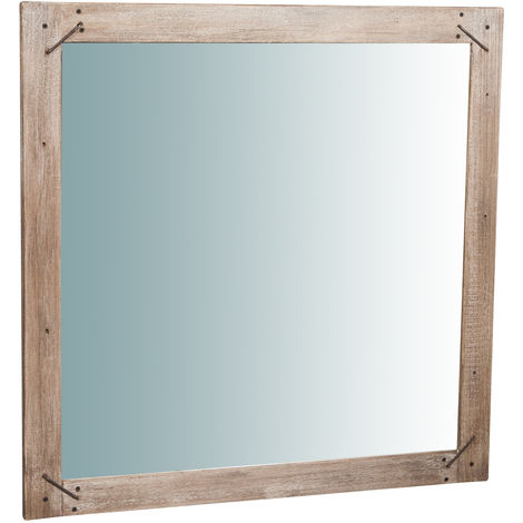 Specchio shabby 90 x 90 x 2.6 cm Made in Italy Specchio vintage da parete specchio da parete Specchio da parete legno
