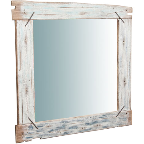 Specchio Specchiera Da Parete e Appendere in legno massello L90xPR3,5xH120 cm.