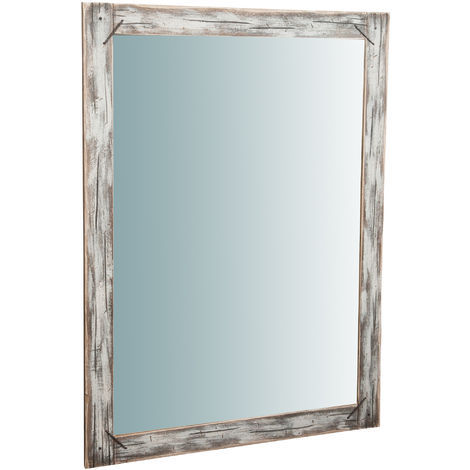 Specchio Specchiera Da Parete e Appendere in legno massello L90xPR3H120 cm.