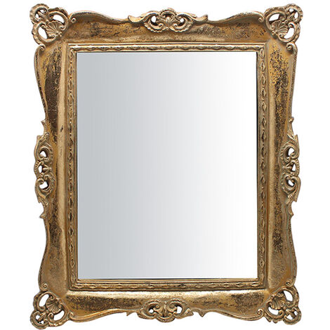 Specchio Specchiera verticale/orizzontale da appoggio e da appendere In resina 28x3x33 cm