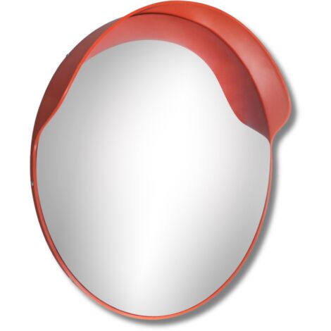 Specchio stradale infrangibile con visiera diametro 60 cm alta resistenza UV metacrilato specchiato attacco palo 60 mm