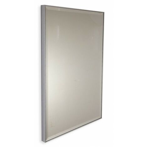 Specchio su misura con cornice in alluminio e perimetro bisellato