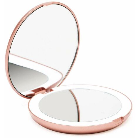Specchio Portatile da 15 cm con Manico Specchio da Viaggio da Borsetta Specchio da Trucco Perfetto per Le Donne Specchio Ingranditore 20x 