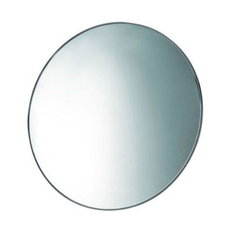Specchio tondo ø640 mm da applicare sulla barra con cornice in legno laccato nero opaco EVBASTBN