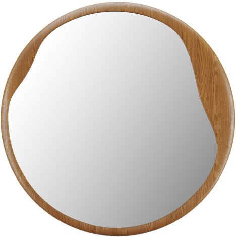 Specchio tondo D. 60 cm in Legno di hevea Naturale  - FUJIAN