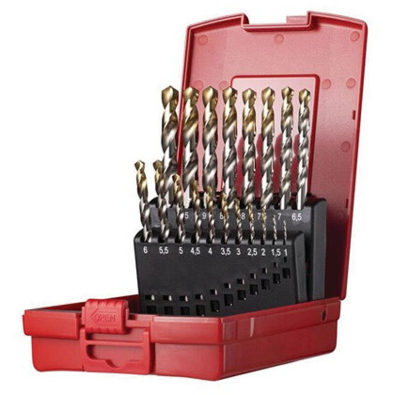 Dormer - Jeu de Foret hélicoidaux A095 din 338 TypN D.1-10x0.5mm hss 19 unités coffret plastique.