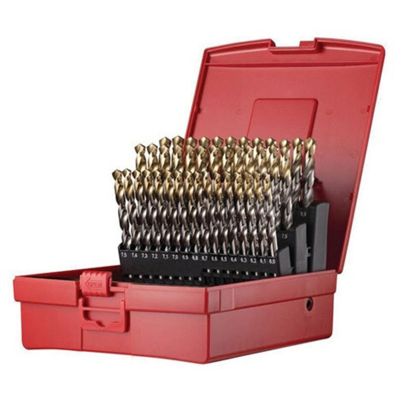 Dormer - Jeu de Foret hélicoidaux A095 din 338 TypN D.6-10x0.1mm hss 41 unités coffret plastique.